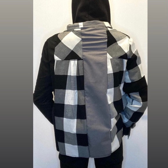 Unisex Up-cycled Patchwork Button-Up - Picture 4 of 5